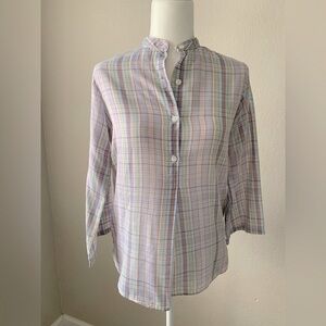 Oak*Hill Multicolor Plaid Button-Up Shirt Size Small
